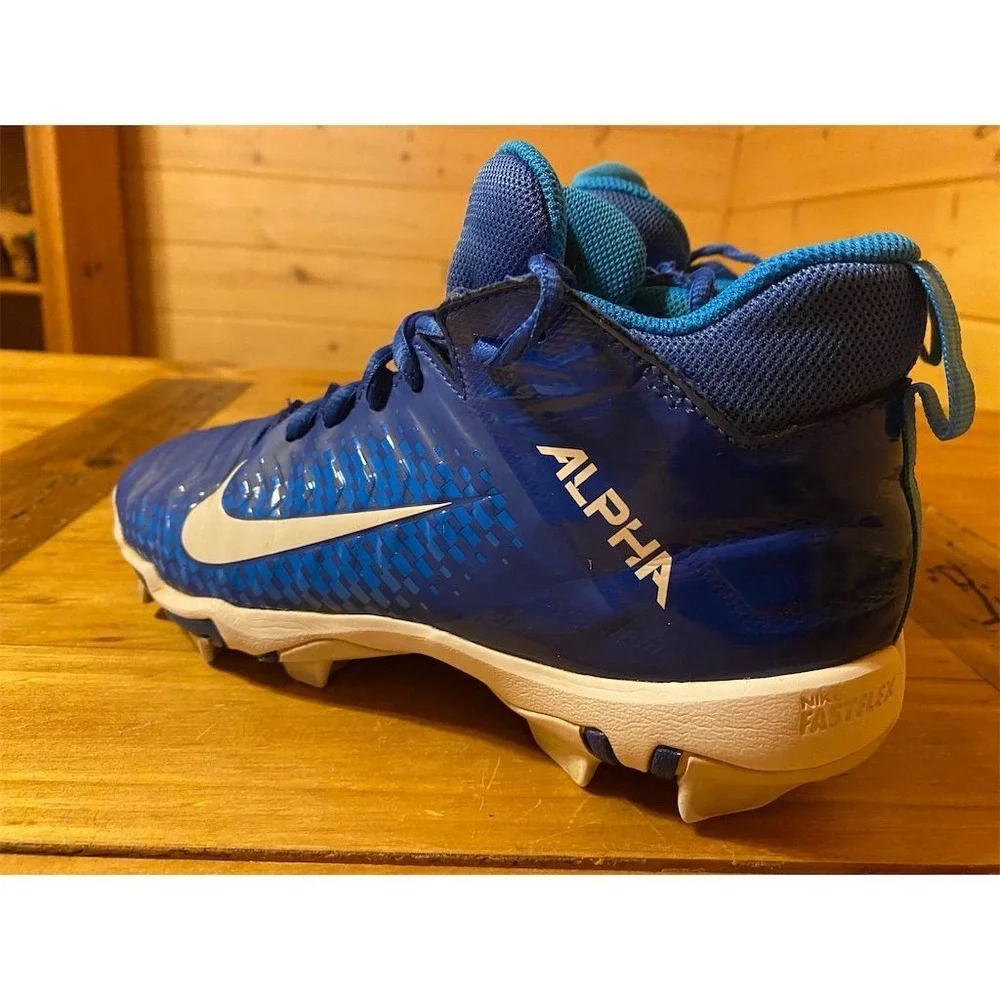 Nike Youth Alpha Menace 2 Shark Football Cleats Blue Unisex‎ Kids 5.5Y Blue GC